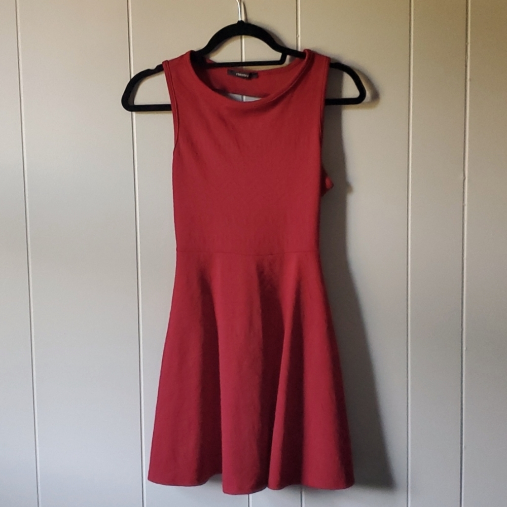 Forever 21 Fit and Flare Red Dress